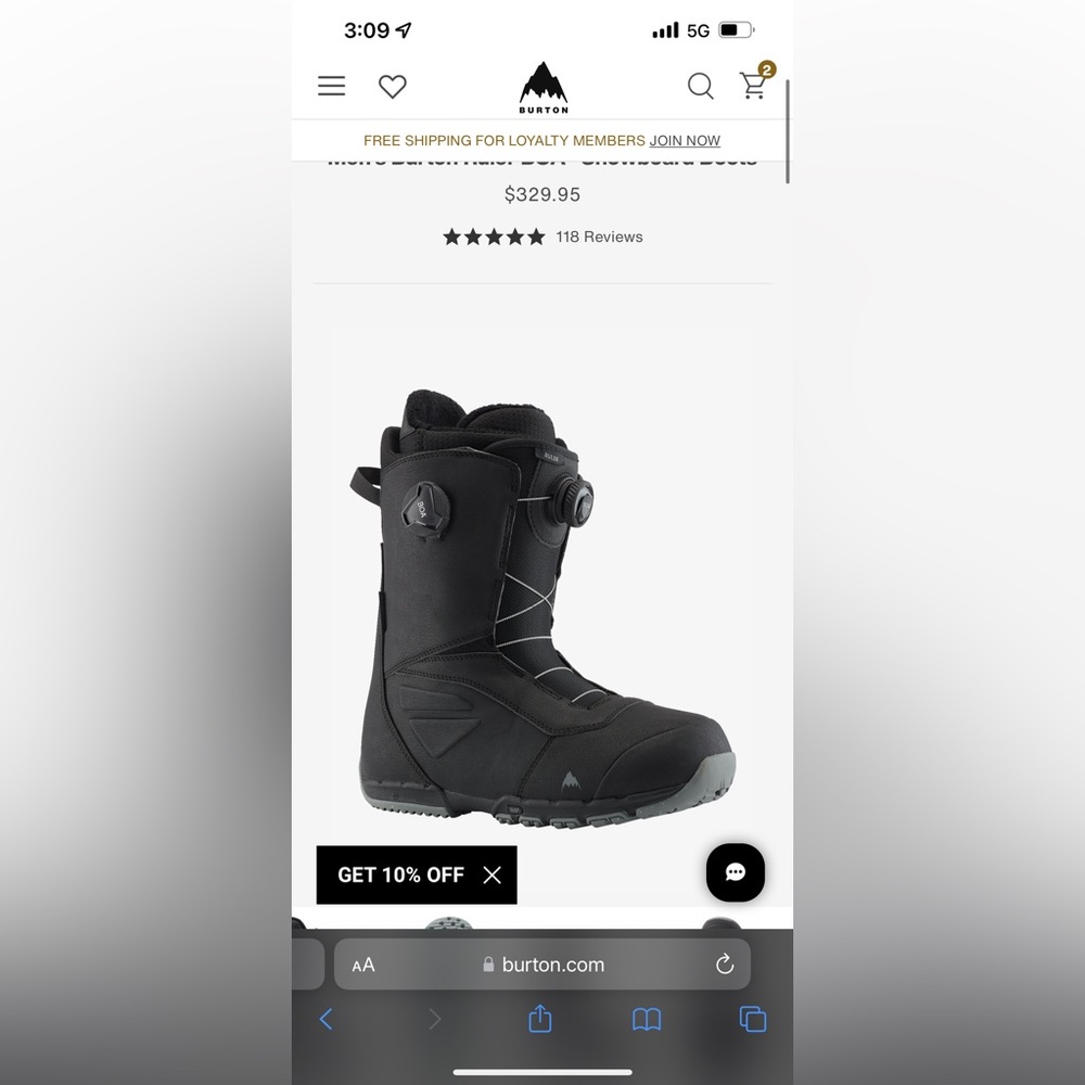 Burton Ruler Sz.11 BOA